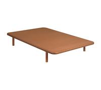 PIKOLIN | Base tapizada Transpirable Tejido 3D | 80x190 cm | Color Cerezo | Estructura Reforzada | Alta Durabilidad | 4 Patas Color Cerezo incluídas | Entrega y Montaje Incluido