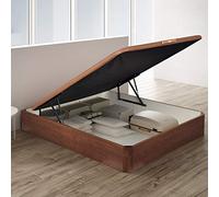 PIKOLIN Canapé Abatible AIRBOX | Alta Capacidad de Almacenaje | Color Cerezo | 135x182 | Servicio de Entrega Premium Incluido