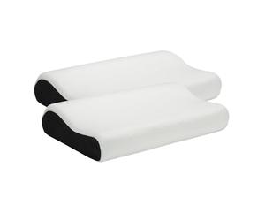 PIKOLIN Home AH32 - Pack de 2 Almohadas viscoelásticas ergonómicas de Doble Funda para Dormir de Lado o Boca Arriba de firmeza Media