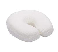 Pikolin Home - Almohada de Viaje para Cuello Viscoelástica, Transpirable y Suave con Funda Lavable, Firmeza Media/Baja, Color Blanco