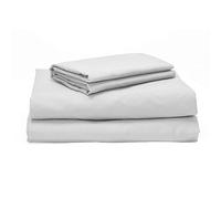 Pikolin Home - Juego de sábanas, 100% algodón, 150 hilos, buena calidad, blanco, 135x190/200cm-Cama 135/140 (Todas las medidas)