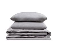 Pikolin Home - Juego de Funda nórdica 100% algodón percal de 2 Piezas, Transpirable, de 200 Hilos de Calidad, Color Gris
