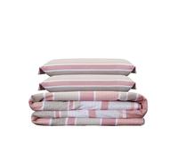 PIKOLIN HOME Juego de funda nórdica estampado rayas. Salmon 150 x 200 cm