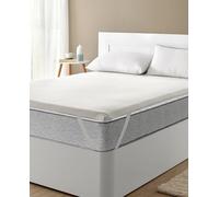 Pikolin Home - Topper Viscoelástico Aloe Vera Dermoprotector 5 cm | 135x190 | Transpirable | Pieles Sensibles | Funda Lavable | Sobrecolchón | Cubrecolchón | Colchoncillo | Sapporo