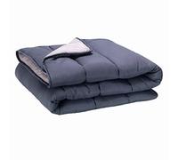 PIKOLIN Home - Relleno Nórdico Reversible Fibra 300 gr - Edredón Cama 100/105 - Tacto Pluma, Cálido, Transpirable, Color Gris Claro/Gris Natural, 180 x 220 cm