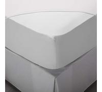 Pikolin Home - Sábana Bajera Ajustable de 100% Algodón | 140 Hilos | Cama de 150/160 | 150x200cm | Muy Transpirable | Gran Durabilidad | Fácil Lavado | Color Blanco