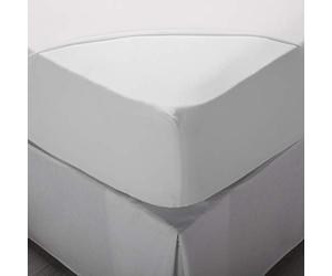 Pikolin Home - Sábana Bajera Ajustable de 100% Algodón | 140 Hilos | Cama de 180 | 180x200cm | Muy Transpirable | Gran Durabilidad | Fácil Lavado | Color Blanco