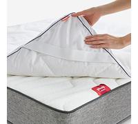 Pikolin Home - Topper de Plumas Confort Plumón - Sobrecolchón de Grosor 9 cm para Cama de 200, Transpirable, Gran Acogida, Extrasuave, Cubrecolchón, Colchoncillo, 200 x 200 cm