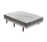 PIKOLIN - Pack Hotel Premium Colchón Muelles Normablock 27 + Base Tapizada| Montaje y Retirada | Firmeza Media-Alta | AntiÁcaros-Bacterias-Hongos | 2Caras | AntiChinches | Ignífugo | Otawa | 150x190
