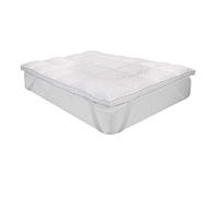 PIKOLIN - Topper de Hotel Plumas 200x200 cm - Sensación Nube - Sobrecolchón Grosor 5 cm, Pluma 100%, Transpirable Gran Acogida, Extrasuave, Cubrecolchón