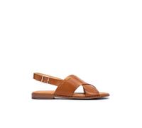 Pikolinos Algar Sandalias Planas Mujer | en Cuero | Hebilla | Marrón Claro