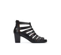 Pikolinos Almenara Sandalias Tacón Mujer | en Cuero | Cremallera | Negro