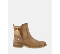 Pikolinos Botines Aldaya de mujer en piel con detalle de pespuntes. Marrón 38