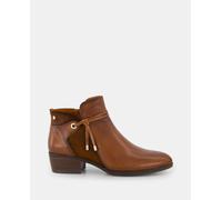 Pikolinos Botines Daroca de mujer en piel con detalle de cintas. Marrón 39