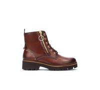 Pikolinos Botines Planos en Cuero Vicar para Mujer Color Cognac