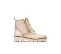Pikolinos Botines Planos en Cuero Vicar para Señora Color Marfil