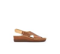 Pikolinos Cadaques Sandalias Cuña Mujer | en Cuero | Marrón Claro