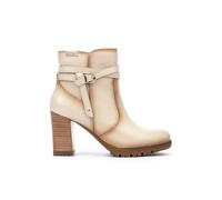 Pikolinos Connelly Botines de Tacón Mujer | en Cuero | Cremallera | Beige