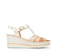 Pikolinos Sandalias cuña en Cuero AGUADULCE para Señora Color Nata