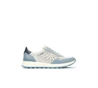 Pikolinos Deportivos en Cuero Arrecife para Mujer Color Denim