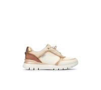 Pikolinos Zapatilla de mujer de piel con plataforma. Beige 41