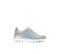Pikolinos Deportivos en Cuero CANTABRIA para Mujer Color Denim