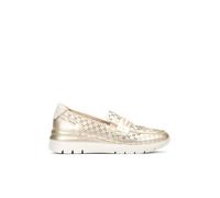 Pikolinos Deportivos en Cuero Cantabria para Mujer en Color Plateado