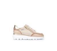 Pikolinos Deportivos en Cuero Rueda para Mujer Color Nata