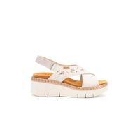 Pikolinos Gomera Sandalias Cuña Mujer | en Cuero | Suela Extraligera | Talla EU 35-42 en Color Blanco