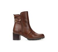 Pikolinos Llanes Botines de Tacón Mujer | en Cuero | Cremallera | Marrón