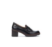 Pikolinos Llanes Zapatos Tacón Mujer | en Cuero | con Elástico | Negro