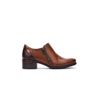 Pikolinos Malaga Zapatos Tacón Mujer | en Cuero | Cremallera | Marrón