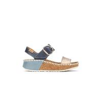 Pikolinos Marina Sandalias Cuña Mujer | en Cuero | Cierre Adherente | Talla EU 35-42 en Color Beige