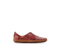 Pikolinos Mocasines en Cuero Jerez para Mujer en Color Rojo