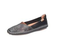 Pikolinos Mocasines en Cuero Jerez para Mujer en Color Negro