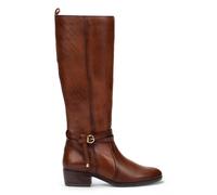 Pikolinos Mujer Daroca Alto hasta Rodilla Cuero Marrón Botín Zip Botas de Tacón