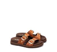 Pikolinos Sandalias planas AITANA en cuero para mujer color brandy talla 37