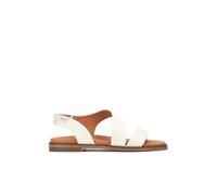 Pikolinos Navia Sandalias Planas Mujer | en Cuero | con Elástico | Blanco