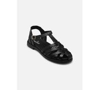 Pikolinos Navia Sandalias Planas Mujer | en Cuero | Hebilla | Negro