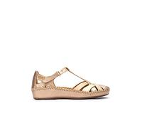 Pikolinos P. Vallarta Sandalias Cuña Mujer | en Cuero | Cierre |Oro