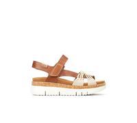 Pikolinos Palma Sandalias Cuña Mujer | en Cuero | Extraligero | Beige