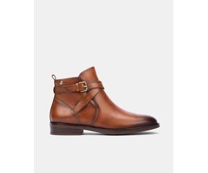 Pikolinos Pikolinos - Botín de mujer de piel con tacón plano. Marrón claro Talla 37