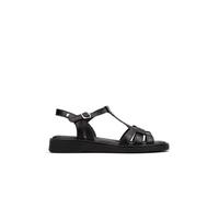 Pikolinos Sandalias Planas en Cuero ROQUETAS para Mujer Color Black