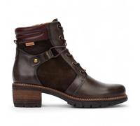 Pikolinos San Sebastia Mujer Bosque Marrón Cremallera & Cordones Tacón Botines