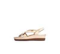 Pikolinos Sandalias cuña en Cuero Cadaques para Mujer en Color Beige