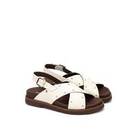 PIKOLINOS Sandalias cruzadas de piel Aitana. Color Blanco