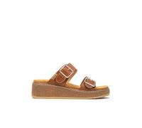 Pikolinos Sandalias cuña en Cuero ALZIRA para Señora Color Brandy
