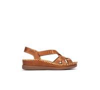 Pikolinos Sandalias cuña en Cuero Cadaques para Mujer en Color Marrón