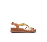 Pikolinos Cadaques Sandalias Cuña Mujer | en Cuero | Cierre Adherente | Talla EU 35-42 en Color Marrón