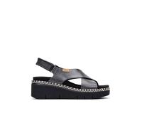 Pikolinos Sandalias cuña en Cuero Gomera para Mujer Color CALCITA